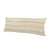 Homeroots Home Decor 14 X 36 Inches Cream Gray and Gold 100% Cotton Striped Zippered Pillow