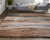 Homeroots Home Decor 5' X 8' Red Pink and Blue Wool Abstract Tufted Handmade Stain Resistant Area Rug