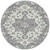 Homeroots Home Decor 7' Gray Round Medallion Power Loom Area Rug