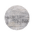 8' Gray and White Round Abstract Non Skid Area Rug