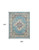 Homeroots Home Decor 9' x 12' Light Blue Floral Power Loom Area Rug