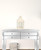 Set of Three Ivory Distressed Geometric Glass And Metal Floor Lantern Candle Holders