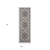 6' Ivory Taupe And Gray Medallion Runner Rug