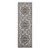 6' Ivory Taupe And Gray Medallion Runner Rug