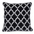 18" X 18" Black 100% Cotton Geometric Zippered Pillow - 606114731283