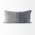 Gray And Blue Color Block Lumbar Pillow Cover - 808230024465