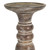 Set of Three Brown Distressed Stone Tabletop Taper Candlesticks