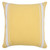 Homeroots Home Decor 20 X 20 Inches Yellow and White 100% Cotton Geometric Zippered Pillow