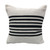 Homeroots Home Decor 22 X 22 Inches Black and White Striped Cotton Zippered Pillow