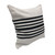 Homeroots Home Decor 22 X 22 Inches Black and White Striped Cotton Zippered Pillow