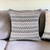 Homeroots Home Decor Set of Two 18 X 18 Inches Black Beach Chevron Cotton Zippered Pillows