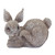 Set Of Four 4" Gray and Brown Polyresin Rabbit Figurine - 606114743507