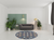 8' Navy Blue Round Floral Power Loom Area Rug