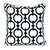 Homeroots Home Decor 18 X 18 Inches Black Color 100% Cotton Geometric Zippered Pillow