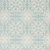 4' X 6' Aqua Floral Power Loom Area Rug