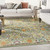 Homeroots Home Decor 7' X 10' Green Floral Power Loom Area Rug