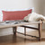 Homeroots Home Decor 14 X 36 Inches Deep Coral and White 100% Cotton Geometric Zippered Pillow