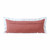 Homeroots Home Decor 14 X 36 Inches Deep Coral and White 100% Cotton Geometric Zippered Pillow