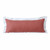 Homeroots Home Decor 14 X 36 Inches Deep Coral and White 100% Cotton Geometric Zippered Pillow