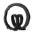 Black Metal Ribbon Loop Sculpture - 808230026698