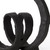 Black Metal Ribbon Loop Sculpture - 808230026698