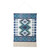 36" X 20" Blue Ivory And Teal Southwestern Cotton Hanging Tapestry