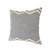 Homeroots Home Decor 20 X 20 Inches Light Gray Micro Chip Gray and White 100% Cotton Chevron Zippered Pillow