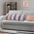 14" X 36" White Red Blue Orange And Green 100% Cotton Geometric Zippered Pillow