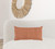 14" X 14" Terra Cotta Striped Cotton Blend Throw Pillow