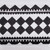 14" X 36" Black And White 100% Cotton Geometric Zippered Pillow