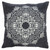 Homeroots Home Decor 20 X 20 Inches Jet Black and White 100% Cotton Geometric Zippered Pillow