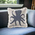 Homeroots Home Decor 18 X 18 Inches Cream and Charcoal Navy 100% Cotton Coastal Zippered Pillow