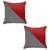 Homeroots Home Decor Set of Two 18" x 18" Black and Red Polyester Houndstooth Zippered Pillows