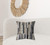 Homeroots Home Decor 20 X 20 Inches Beige and Gray Striped Faux Leather Zippered Pillow