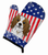 American Flag and Dog on Oven Mitt - 638508480224