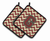 Monogram Chevron Pair of Pot Holders - 638508399151