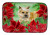 Poinsettias Dog on Dish Drying Mat - 652259252664