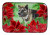 Poinsettias Dog on Dish Drying Mat - 652259252459