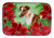 Poinsettias Dog on Dish Drying Mat - 652259252244