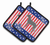 USA Patriotic Dog Art Pair of Pot Holders - 638508523860
