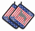 USA Patriotic Dog Art Pair of Pot Holders - 638508523792