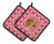 Dog Valentine's Day Portrait Pair of Pot Holders - 638508407528
