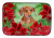 Poinsettias Dog on Dish Drying Mat - 652259252831
