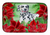 Poinsettias Dog on Dish Drying Mat - 652259252299