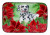 Poinsettias Dog on Dish Drying Mat - 652259252299