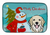 Snowman with Dog Dish Drying Mat - 652259245178