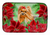 Poinsettias Dog on Dish Drying Mat - 652259252619