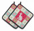 Seated Cat XOXO Pair of Pot Holders - 194030167083