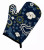 Blue Flowers Dog Art Oven Mitt - 638508607805
