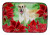Poinsettias Dog on Dish Drying Mat - 652259252466